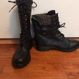 Madden girl Zorba black adjustable combat boots